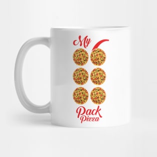 Six Pack PIZZA T-shirt Mug